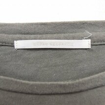 アーバンリサーチ URBAN RESEARCH Tシャツ カットソー フリル 丸首 半袖 コットン 綿 F カーキ /FT32 レディース_画像3