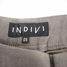 インディヴィ INDIVI パンツ ボトムス ショート ショーパン 無地 シンプル ミニ 05 グレージュ /MT11 レディース_画像3
