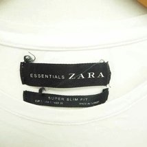 ザラ ZARA Tシャツ カットソー 丸首 無地 シンプル 半袖 S 白 ホワイト /TT33 レディース_画像3