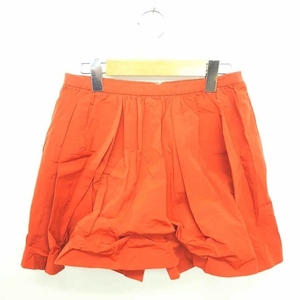  Ricci rich pants culotte Short back Zip thin plain simple M orange orange /TT16 lady's 