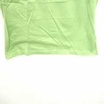 ハロッズ Harrods Tシャツ カットソー ボートネック 無地 シンプル 綿 コットン 半袖 緑 グリーン /TT44 レディース_画像5