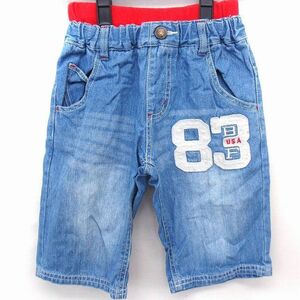 BUSS FUZ by BEBE child clothes pants Denim jeans badge print 130 light blue /FT43 Kids 