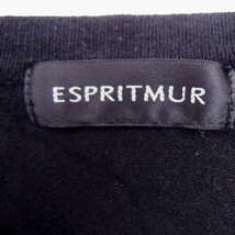エスプリミュール ESPRITMUR ニット セーター Vネック 長袖 ビジュー装飾 M ブラック 黒 /HT14 レディース_画像3