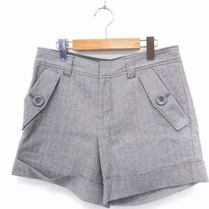 アダムエロペ Adam et Rope' パンツ ショート ロールアップ 綿混 ウール 38 グレー 灰 /FT29 レディース