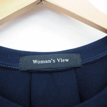 Woman'ｓ View シャツ カジュアル ニット ラメ 丸首 半袖 ネイビー 紺 /MT45 レディース_画像3