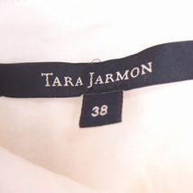 タラジャーモン TARA JARMON スカート スイング フレア 膝下 リネン 麻 リボン 38 ベージュ /HT7 レディース_画像3