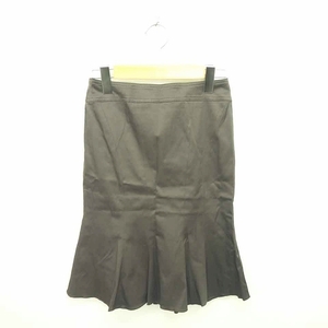  Ined INED skirt tight mermaid mini bag Zip thin plain simple 7 khaki green /TT12 lady's 