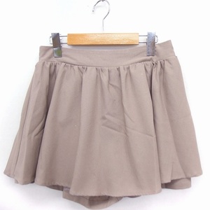  Nice Claup NICE CLAUP pants LAP culotte Short plain simple gray ju/FT36 lady's 