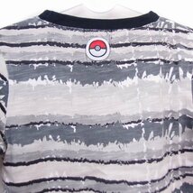 Pokemon 子供服 Tシャツ カットソー ボートネック 長袖 総柄 プリント ポケットモンスター 100 カーキ ベージュ /HT15 キッズ_画像6