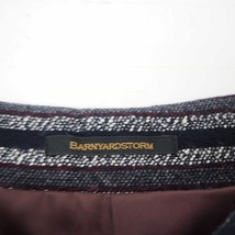 バンヤードストーム BARNYARDSTORM パンツ ショーパン ショート ボーダー ミニ ウール 毛 0 ネイビー ワインレッド 紺 赤紫 /MT33_画像3