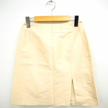 プリズマレイ PRISMALEI スカート 台形 無地 ひざ丈 シルク 絹 36 アイボリー /MT46 レディース_画像1