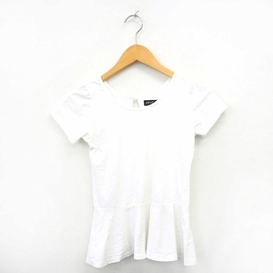 SPICA Tシャツ カットソー 無地 フレア シンプル 丸首 半袖 オフホワイト /MT6 レディース