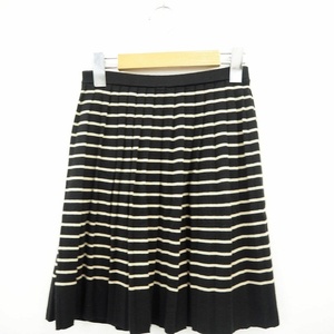  Ricci rich skirt pleat bottoms border Mini Short wool . black beige black light brown /MT11 lady's 