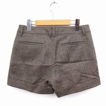 アナイ ANAYI ショートパンツ ロールアップ カシミヤ混 ウール 38 ブラウン 茶 /FT32 レディース_画像2