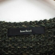 バナーバレット Banner Barrett ニット セーター リブ 総柄 丸首 長袖 ウール 38 グリーン 緑 /MT28 レディース_画像3