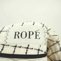 ロペ ROPE スカート 台形 ひざ丈 チェック ラメ バックジップ 38 ライトベージュ ブラック 薄茶 黒 /TT33 レディース_画像3