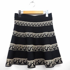  Be si- Be ji- Max Azria BCBGMAXAZRIA flair skirt knee height total pattern S black beige black light brown /MT40 lady's 