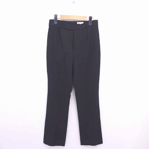  Ined INED purete de ined tapered pants long Zip fly plain simple 2 black black /TT6 lady's 