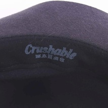 クラッシャブル Crushable ハット 中折れ 帽子 リボン ウール 57 M チャコールグレー /TT24 メンズ レディース_画像3
