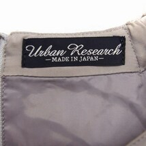 アーバンリサーチ URBAN RESEARCH ワンピース 丸首 七分袖 ひざ丈 無地 ポケット ONE グレージュ /FT6 レディース_画像3