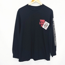 FIRSTRUST LOVE IS KING SHAR-DAY L/S TEE プリント ロングスリーブ Tシャツ カットソー 長袖 黒 ブラック S メンズ_画像1