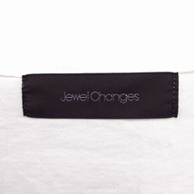 ジュエルチェンジズ Jewel Changes アローズ フリル カットソー Tシャツ Uネック 半袖 無地 綿 オフホワイト 白 /FT31 レディース_画像3