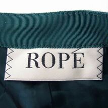 ロペ ROPE タイト スカート ひざ丈 無地 スリット ウール 36 グリーン 緑 /FT22 レディース_画像3