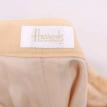 ハロッズ Harrods タイト スカート ひざ丈 薄手 無地 シンプル ジップフライ 2 ベージュ 薄茶 /TT33 レディース_画像3