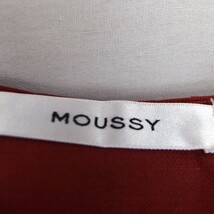 マウジー moussy サロペット オールインワン スクエアネック ノースリーブ 麻混 無地 リボン 1 レッドブラウン /HT24 レディース_画像3