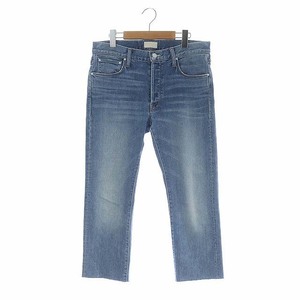  mother THE NEAT CUFF ANKLE FRAY MNS DENIM cut off Denim pants jeans tapered button fly damage processing 31 blue blue 