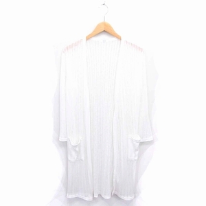 a-*ve*ve Michel Klein a.v.v cardigan knitted topa-.. feeling thin long long sleeve M ivory white /TT21