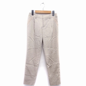  Queens Court QUEENS COURT tapered pants race tuck 0 beige /HT16 lady's 