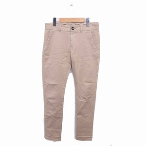 p Large .Plage брюки из твила обтягивающий длинные брюки Zip fly одноцветный простой 36 бежевый светло-коричневый /TT6 женский 