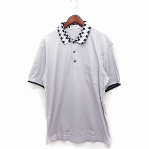  Mizuno MIZUNO Grand mona-kGRAND MONARCK golf wear polo-shirt short sleeves Logo cotton L gray /FT48 men's 