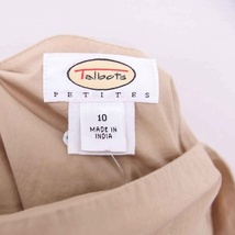 タルボット TALBOTS 台形 スカート ロング 刺繍 総柄 綿 コットン 10 ベージュ 茶 /TT8 レディース_画像3