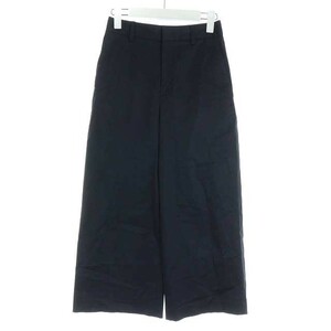 ユナイテッドアローズ UNITED ARROWS ワイドパンツ クロップドパンツ コットン 34 XS 紺 ネイビー /YI7 レディース