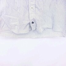 バーバリーブラックレーベル BURBERRY BLACK LABEL 国内正規品 シャツ ステンカラー ストライプ ロゴ刺繍 半袖 2 白 黒 /TT22 メンズ_画像6