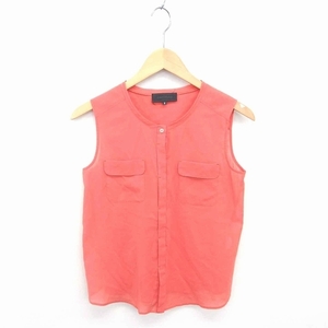  Untitled UNTITLED shirt blouse no color .. feeling no sleeve 2 orange /TT13 lady's 