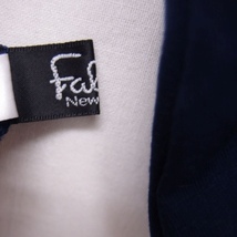 ファルチ Falchi チュニック 七分袖 ビジュー 刺繍 M～L ネイビー 紺 /KT28 レディース_画像3