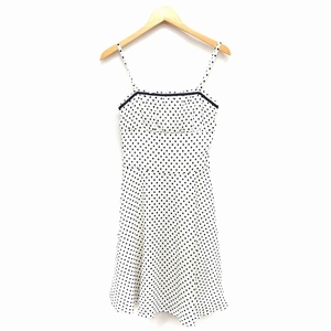  Dear Princess Dear princess dot pattern flair Cami One-piece long no sleeve corsage eggshell white white /FT45 lady's 