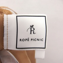 ロペピクニック ROPE Picnic ワイド パンツ 無地 シンプル フリル タック 38 ベージュ /HT8 レディース_画像3