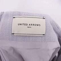 ユナイテッドアローズ UNITED ARROWS TOKYO タイト スカート 膝下丈 バックジップ 38 グレー /TT34 レディース_画像3