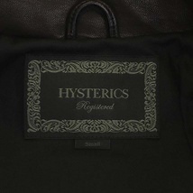 ヒステリックス Hysterics 17SS ゴートレザー スタッズ ダブルライダースジャケット レザージャケット ジップアップ アウター S ダークブラ_画像3