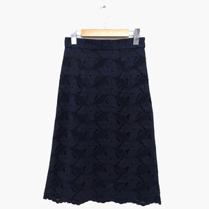  M z select m*s select flair skirt knees under race floral print cotton .34 black black /HT26 lady's 