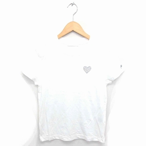  Jill Stuart JILL STUART T-shirt cut and sewn ound-necked studs Heart short sleeves FR white /TT29 lady's 