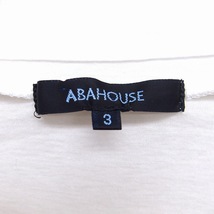 アバハウス ABAHOUSE 長袖 Tシャツ カットソー ヘンリーネック コットン 綿 無地 3 ホワイト 白 /FT29 メンズ_画像3