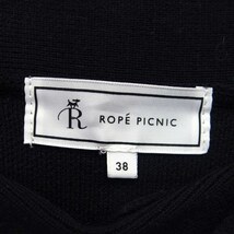 ロペピクニック ROPE Picnic ニット セーター 長袖 サブリナネック 無地 シンプル ボリュームスリーブ リブ 38 黒 /HT18 レディース_画像3