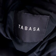 タバサ TABASA 中綿 コート ロング ボリュームネック 無地 シンプル 34 ブラック 黒 /HT12 レディース_画像3