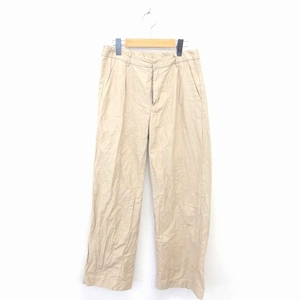 P.P.P. chinos pants long strut Zip fly L beige light brown /TT17 lady's 
