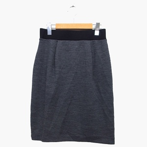  nitca nitca knitted skirt pcs shape knees height wool wool total pattern tuck stretch F dark gray ash /HT20 lady's 